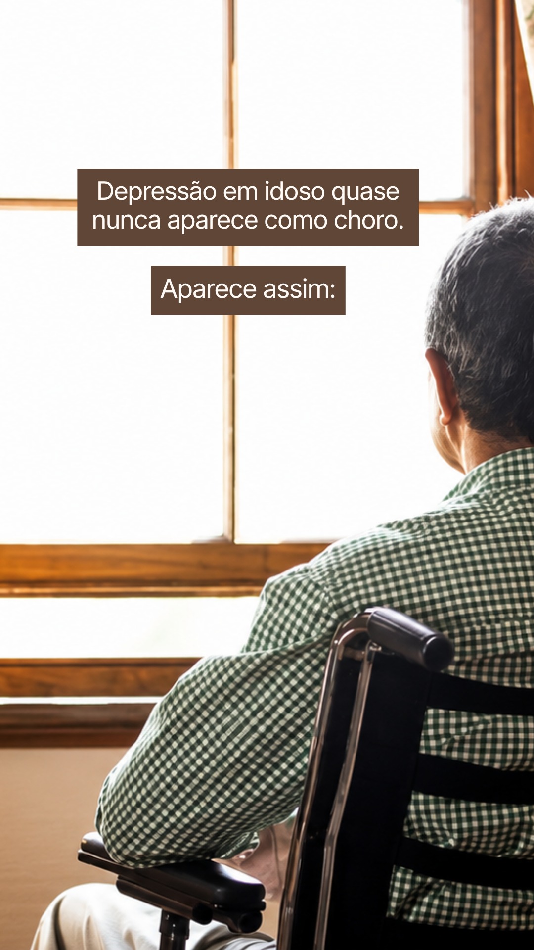 Depressão em idoso não parece tristeza — imagem 1
